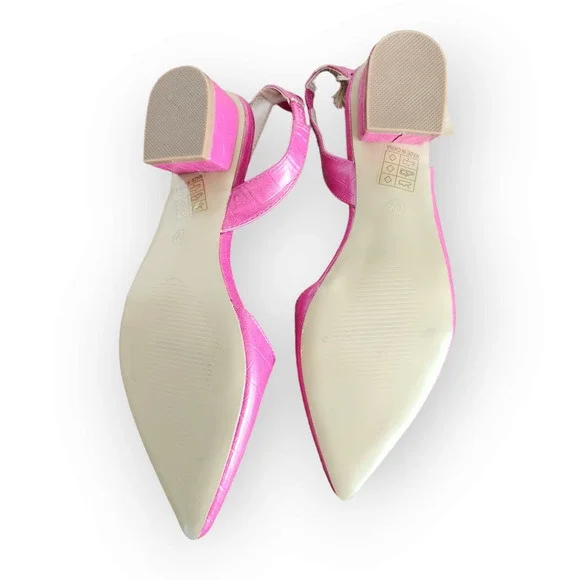 Elegant Pink Slingback Heels - Picture 8 of 8